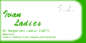 ivan ladics business card